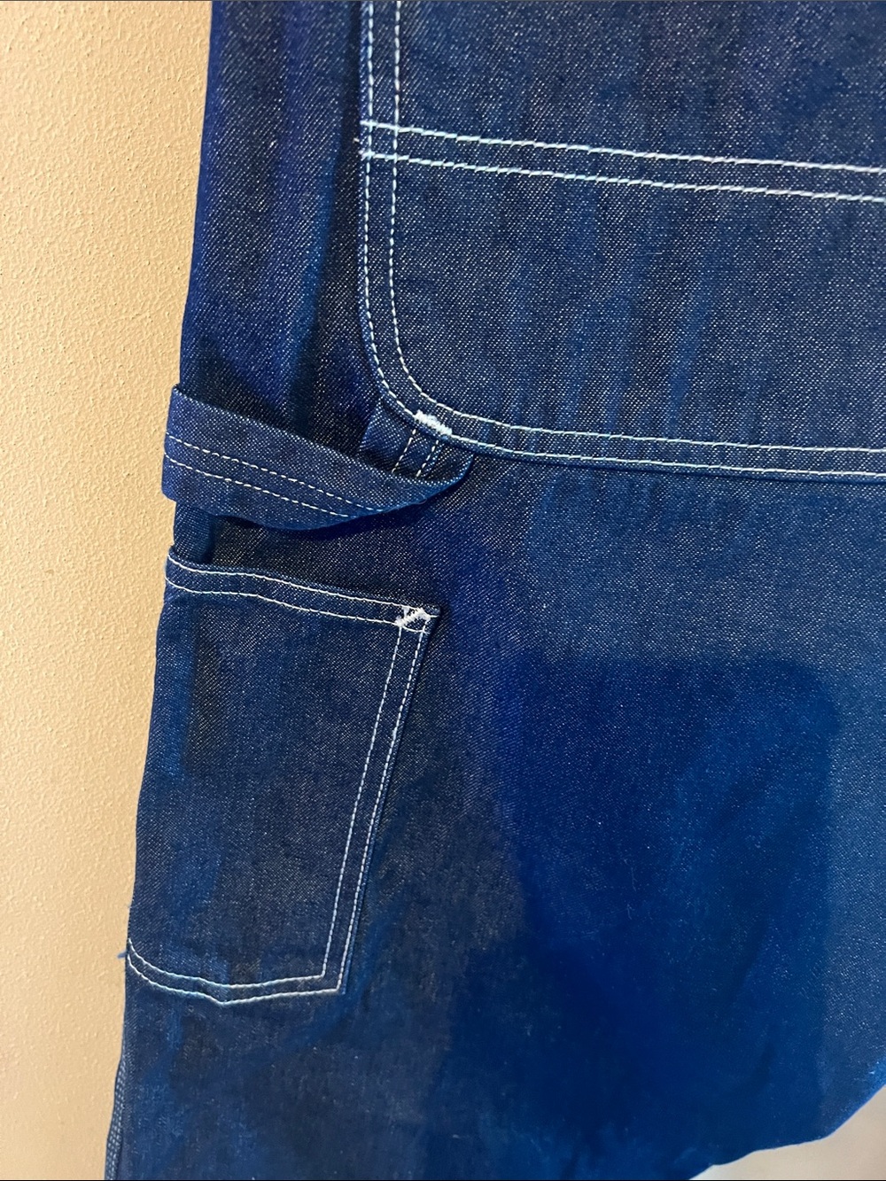 CARHARTT WIP RUCK SINGLE KNEE BLUE RIGID CARPENTER JEANS SIZE 36X30 - Picture 7 of 10